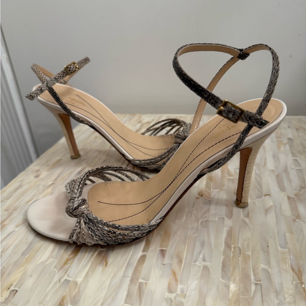 Kate Spade Snakeskin Strappy Heels